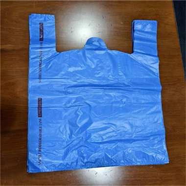 أكياس تسوق قميص بلاستيكية زرقاء